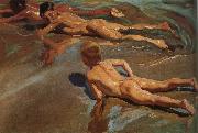 Joaquin Sorolla, On the beach kids